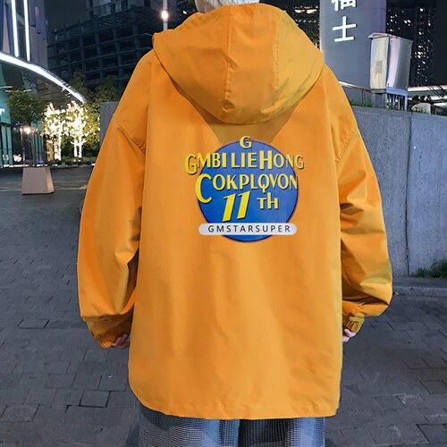 ！春秋新款港风休闲连帽夹克男宽松外套男装DJK259-P45，男装夹克，电商B371
