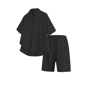 夏季肌理感衬衫套装黑白格子简约宽松版型套装TZ777 P50图片