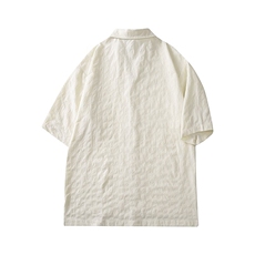 C5029/P40夏季新品西服领衬衫男个性肌理感格纹潮男宽松衬衣上衣，男装西服，电商A141