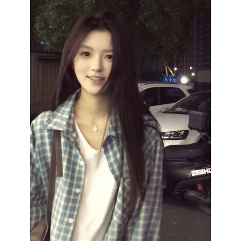 网图复古格纹黄色衬衫春夏季韩系宽松休闲上衣长袖防晒外套特P38，男装防晒衣，电商C306-1