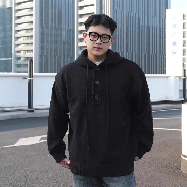 1506-1/ML1051/P57灰色半开连帽毛衣男款秋冬微胖男生显瘦针织衫,男装针织衫/毛衣,星座1506-1