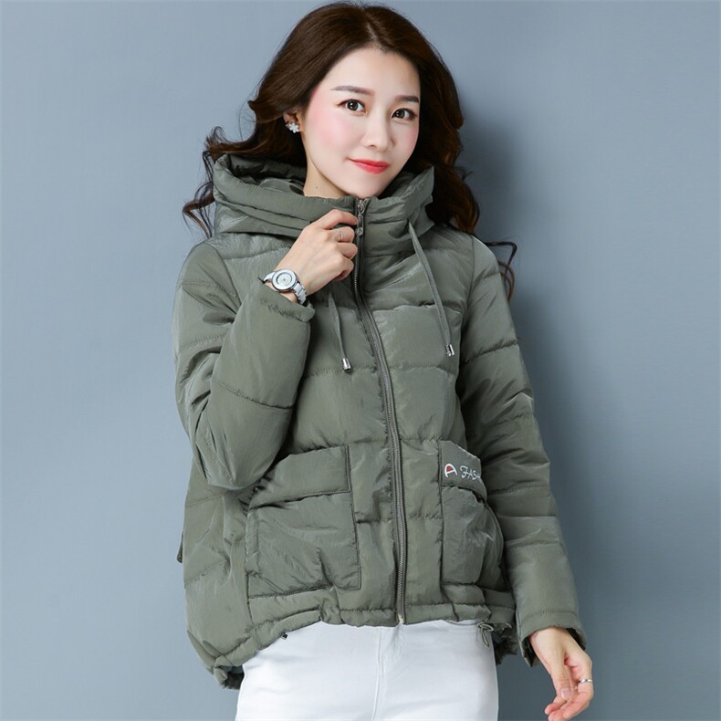 棉衣/棉服时尚气质韩版修身显瘦简约口袋甜美连帽2020年冬季,女装棉衣/棉服,丽影随形