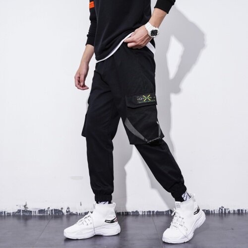 冬季ins多口袋工装裤男加绒加厚大码束脚休闲裤716-p35加绒40，男装休闲裤，星座1008-1