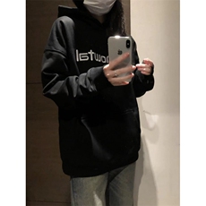 5268-P52原版刺绣/有贴布防扎/后包领宽松卫衣薄款，女装卫衣/绒衫，星座617A-2