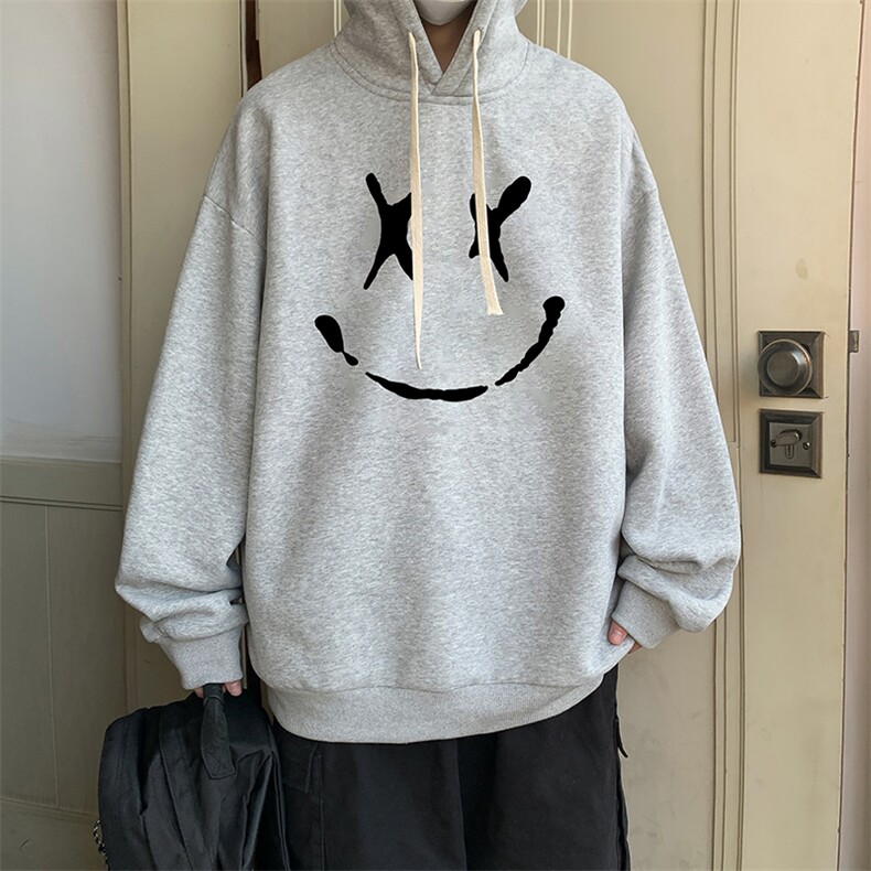 纯棉连帽卫衣男大码运动帽衫宽松薄WY2190-P35加绒款-P40,男装卫衣,电商A040