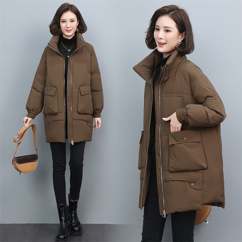 2021年冬季白鸭绒90%立领羽绒服,女装羽绒服,文熹诺