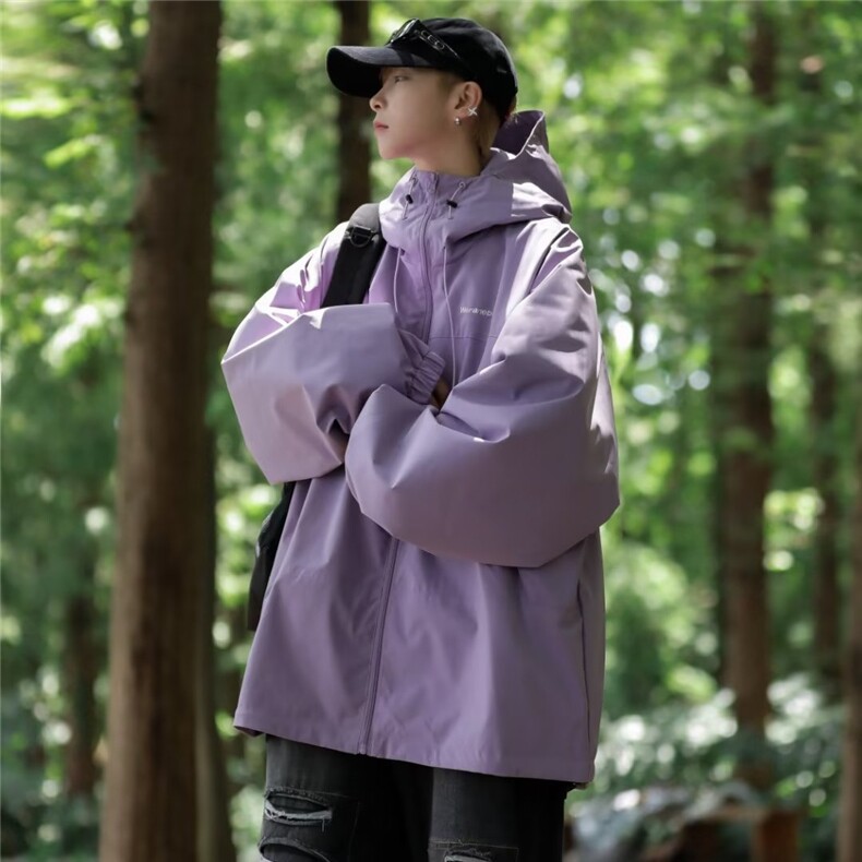 锋衣登山服外套男女春秋夏季户外2023新款防水连帽夹克外套JK39,男装夹克,星座1116A-1（原606A）