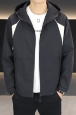秋季夹克三防面料连帽外套型男商务休闲百搭青年外套男N9812-P135，男装夹克，星座310B-3