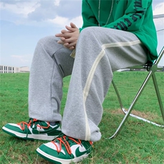 潮牌街头宽松休闲运动裤春秋简约条纹束脚九分裤男K4104-P32，男装休闲裤，星座512-2