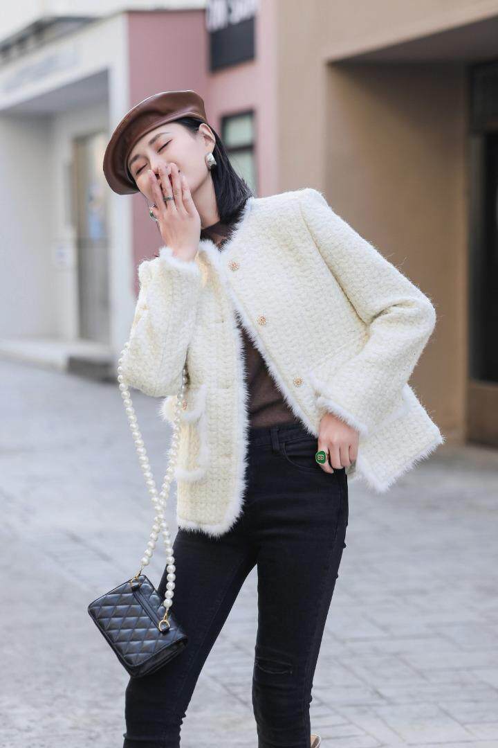 冬装，小香风水貂毛边，其它，雪飞诗