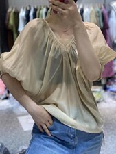 新款洋气V领后背系绳小心机小衫，其它，L·H·X