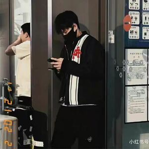 (网图)加厚加绒立领外套宽松男友风BF皮标夹克313B-KL52加绒-P135图片