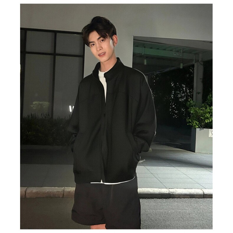 秋季重磅380克全棉得物品质立领双拉链开衫卫衣外套AH923-P42，女装短外套，四季星座610B