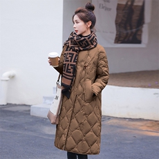 2023年休闲韩版宽松牛角扣90%羽绒服（茧形格纹），商品下架区，难舍钰依