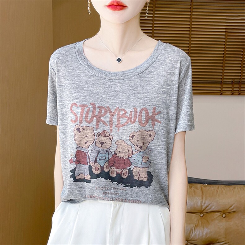 圆领新款针织女短袖纯背心简约百搭宽松套头上衣,针织衫/毛衣,绒宛羊绒
