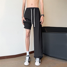 ！2025夏季新款男士冰丝长裤垂感休闲裤WK2091特P35，男装休闲裤，电商B220