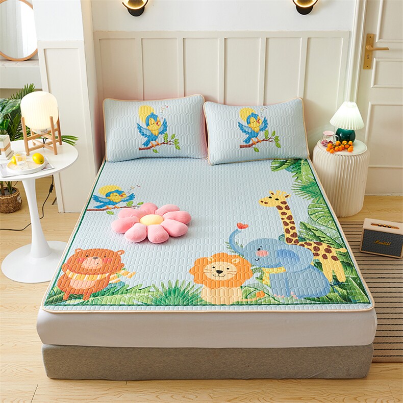 新款大阪印花0.45乳胶凉席三件套，凉席，一起卖家纺