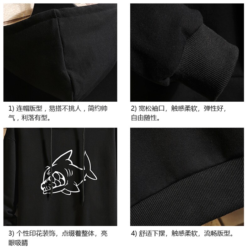 WY2041-P35加绒款-P40纯棉连帽卫衣男大码运动帽衫宽松薄砖墙,男装卫衣,电商A040A