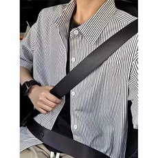 新款夏日条纹短袖衬衫款男女同款运动休闲打底衫外套C73，男装T恤，星座1116A（原606A-3）