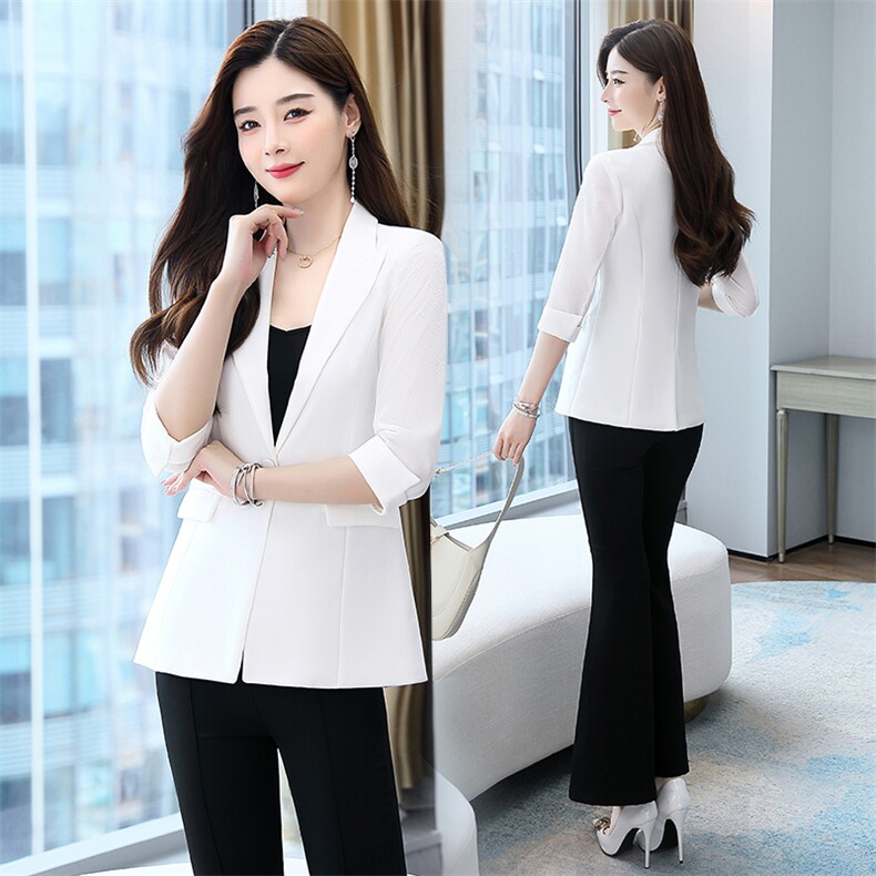 2024年时尚简约大方气质优雅收腰显瘦休闲修身百搭西装外套，女装西装，火爆靓佳人