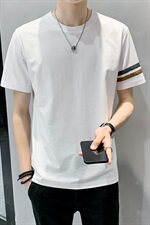 短袖t恤男2021夏季新款修身男士半袖夏天纯棉体恤男A313-A112-P40，男装T恤，电商A313