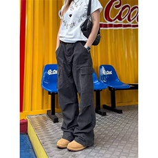 1506/Q66050/P53美式重磅水洗做旧褶皱宽松直筒男女潮牌休闲裤，男装休闲裤，星座1506
