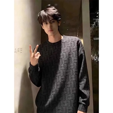 1506/QW1910/P38美式风格纹圆领卫衣宽松休闲长袖打底衫上衣服男，男装T恤，星座1506