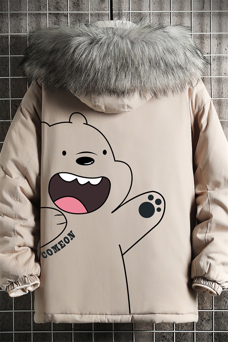 MM48131-P130冬季大毛领棉衣男士大码加厚棉袄男棉服网格,男装棉衣,电商A040A