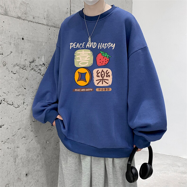 S6322-P28秋季圆领卫衣男大码韩版宽松长袖外套,男装卫衣,电商A040