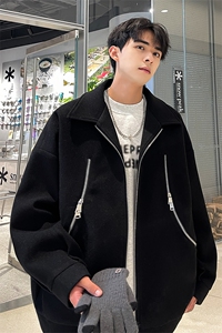 男装呢料夹克 2026秋冬季新款毛呢大衣男生外套XZ514-2-F603-P125图片