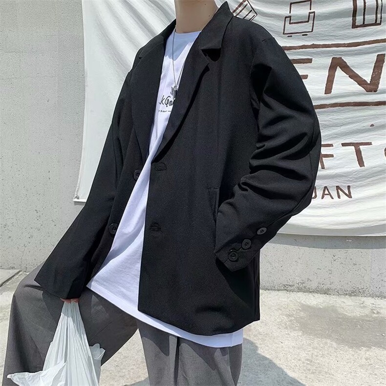 痞帅外套男春秋宽松港风小西服韩版潮流休闲西装上衣服XF5534-P60,男装西服,星座1008