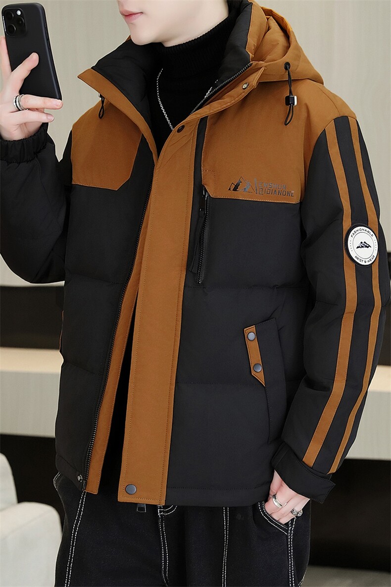 冬季加厚棉衣男休闲青年连帽棉衣百搭棉服外套MY8755-P113,男装棉衣,星座310B-3
