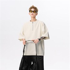 现货夏新重磅亨利领肌理感短袖T恤宽松潮流男513DT3537P33，男装T恤，星座513