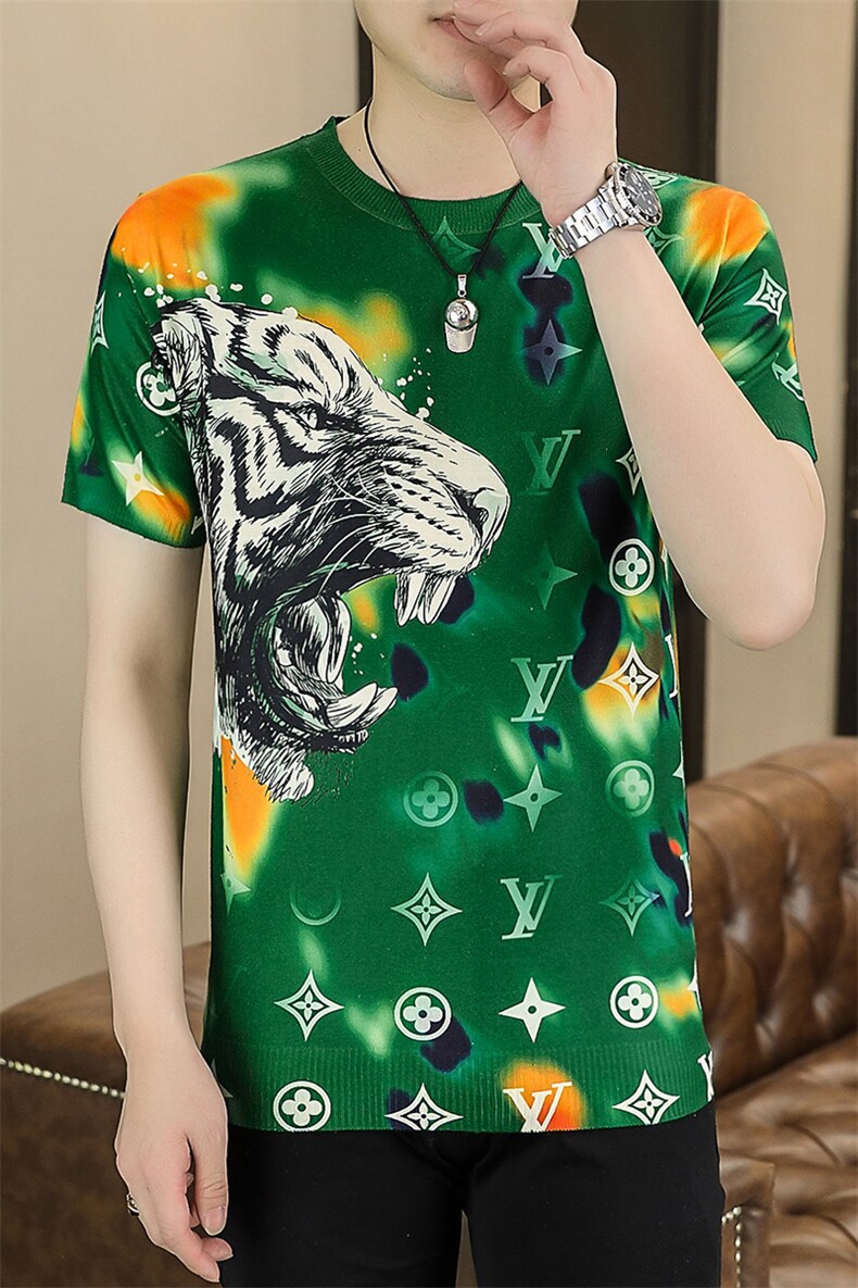 夏季男士短袖T恤薄款男装中年时尚休闲上衣半袖圆领新款体恤衫男,男装T恤,电商B212（原钱塘6029）