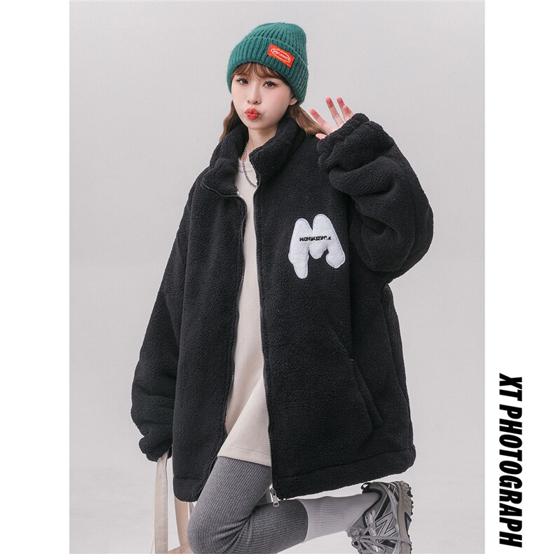 羊羔毛棉衣外套加厚棉服夹克厚港风日系棉袄1016-1W57P118K158,男装夹克,星座1016-1（原电商B408-1）
