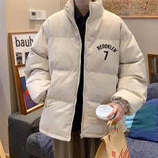 港风秋冬新款保暖立领宽松棉服外套男MY62049P95控118，男装棉衣，电商A268A