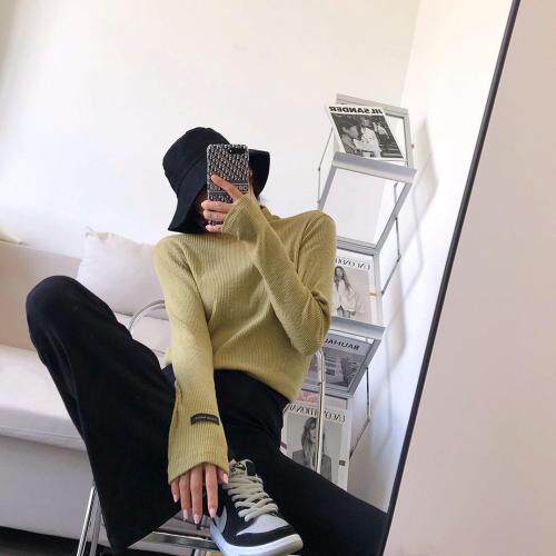 流行的螺纹T，颜色漂亮，女装，尚映