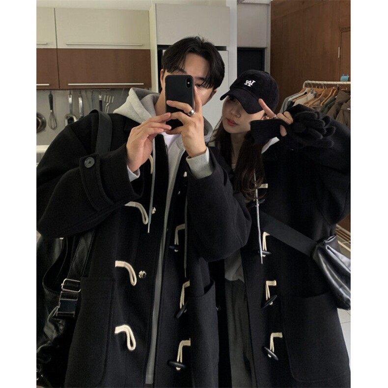 706-2-C2900-P118现货冬季韩版牛角扣毛呢大衣宽松风衣外套男，男装风衣，星座706-2