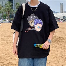 韩版ins设计感小众港味上衣2022宽松美式复古短袖t恤男T1140-P26，男装T恤，星座512-2
