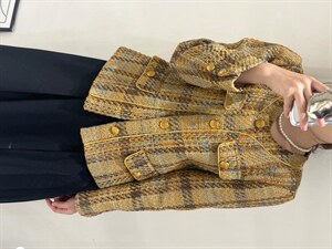 韩系小香风外套图片