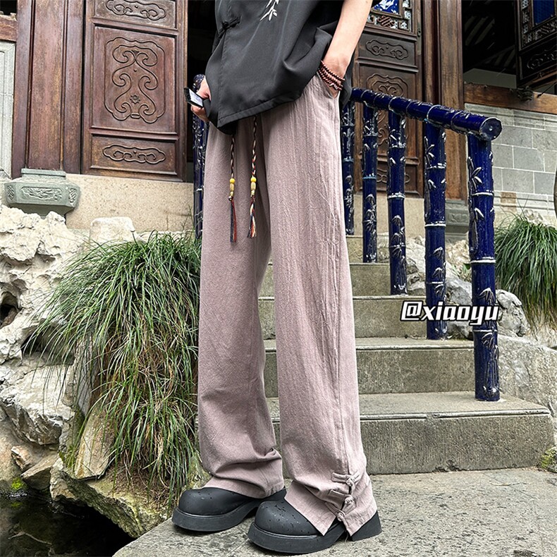 XZ616 春夏季新款新中式盘扣设计款休闲裤 TY2445 特P30控58图片
