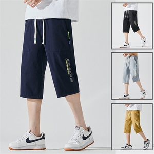 2025夏季新款男士七分裤时尚休闲马裤潮流男裤子KZ1096-P28图片