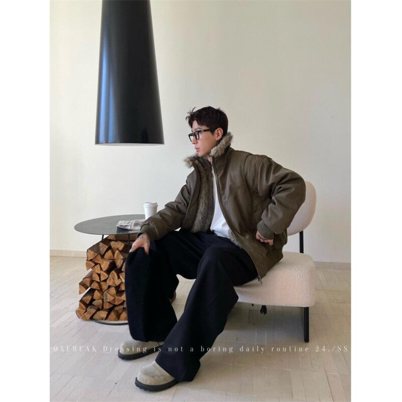 网络图现货冬季加厚保暖毛领百搭棉服外套R8216-P130,男装棉衣,星座1005-4