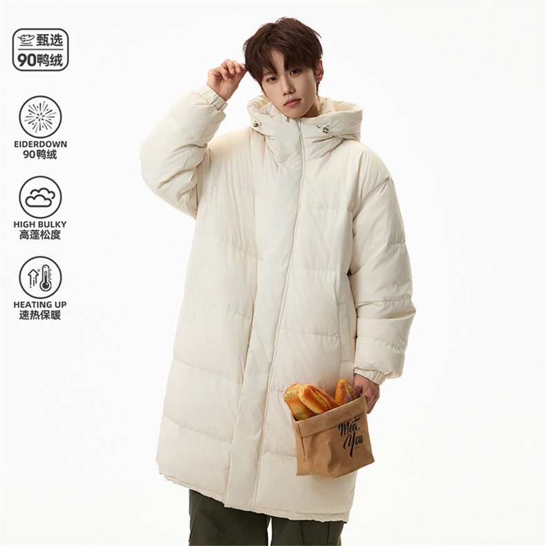 长款羽绒服冬季90白鸭绒防水痞帅款外套男D5186-TP225308,男装羽绒服,电商A102