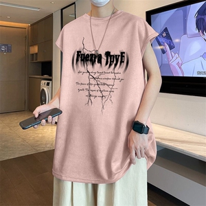 可设48小时发货支持抖音得物来样二开240克重磅美式麂皮绒背心t恤图片