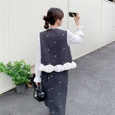 新款小香风马甲半身裙三件套5545P205K328，女装套装/套裙，2C176