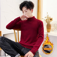 男跑量新款半高领针织衫毛衣时尚1018-M001加绒-P29-4XL-5XL-P32，男装针织衫/毛衣，星座1018