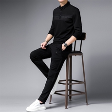 SA9672-2钱塘2020-2简约新款百搭厚款中年男士商务套装P152，男装休闲套装，钱塘207-2