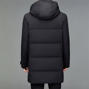 冬季新款中年纯色羽绒服连帽中长款加厚爸爸装外套MYYL1012-P325图片