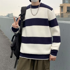 男秋冬季新款潮韩版百搭情侣毛衣针织衫外套M764P40图片